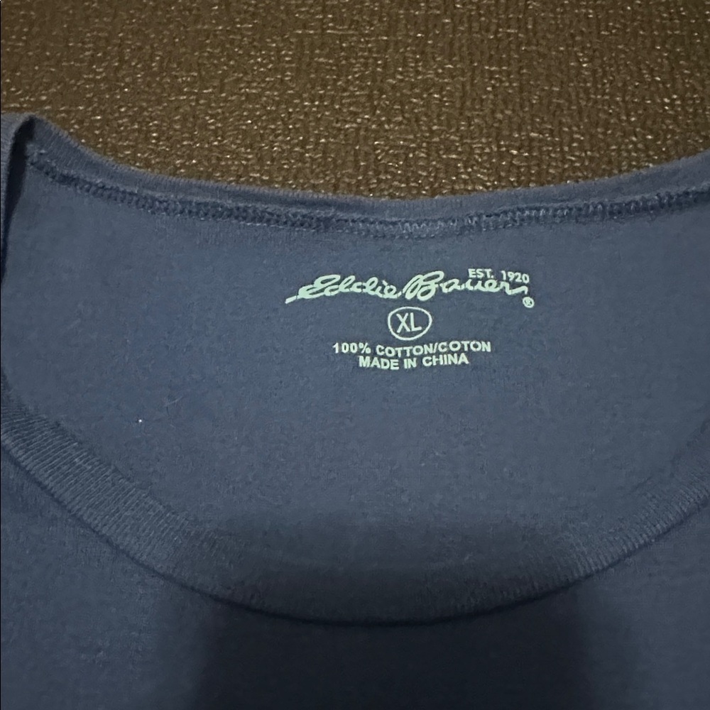 Eddie Bauer Royal Blue Short Sleeve Tee size XL - Picture 2 of 6